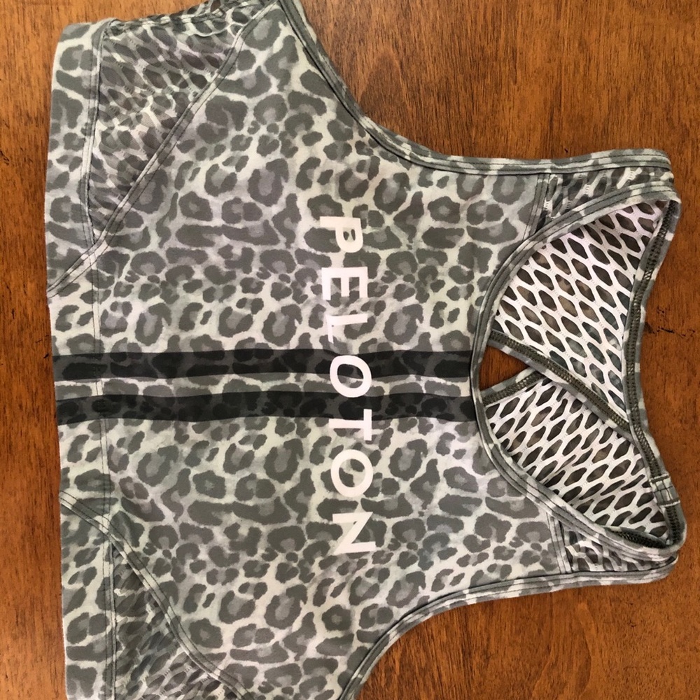 Peloton WITH brand cheetah print bra (green)